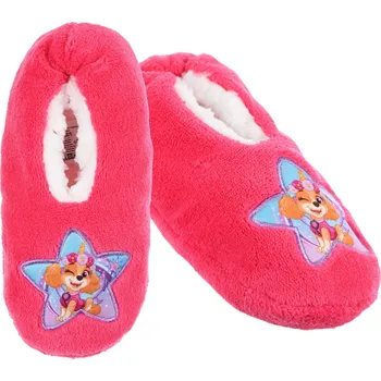 Dětská sálová obuv BAČKORY TLAPKOVÁ PATROLA (malinové) Velikost: 31-34