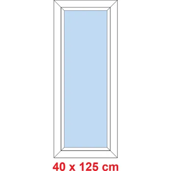 Okno Soft Plastové okno 40x125 cm, FIX neotevíravé