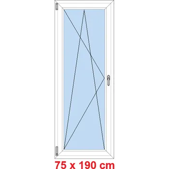Okno Soft Balkonové dveře 75x190 cm, otevíravé a sklopné