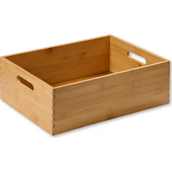 Stolování Kesper Dřevaná krabička s držáky, bambus, hnědá