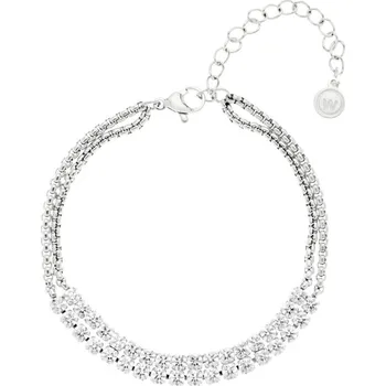 Náramek Oliver Weber Dvojitý ocelový náramek s kubickými zirkony Cryston Lumiere 32443 + 2 měsíce na vrácení zboží