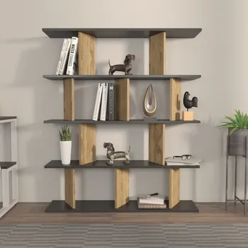 Knihovna Knihovna Grace - Black, Oak