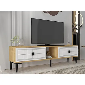 Televizní stolek TV stolek Yuka 150 - Sapphire Oak, White