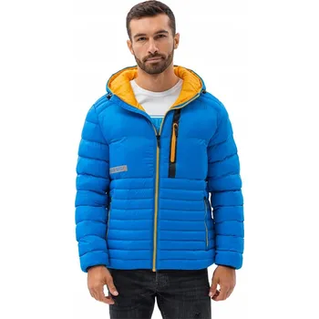 Pánská košile Pánská bunda C372 modro-žlutá - Ombre S