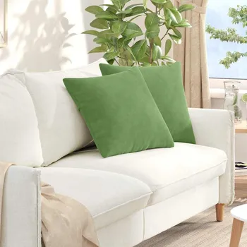 Pohovkové polštáře 2 pcs Světlá zelená 50 x 50 cm