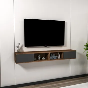 Televizní stolek TV stolek Mayer - Light Walnut, Anthracite