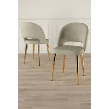 Jídelní stůl Sada židlí (6 kusů) Pane - Cream, Gold