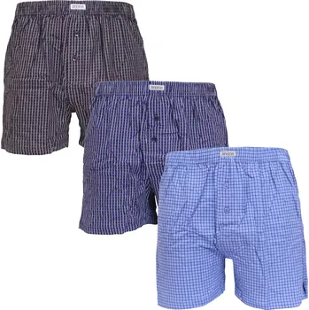 Trenýrky 3 Pack pánské bavlněné trenky Andrie PS 5919 černá, navy, světle modrá - velikost L