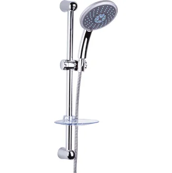 Sprchový set Raf Sprchový komplet - posuvný držák, hadice, sprchová růžice - anticalcare, mýdlenka, chr