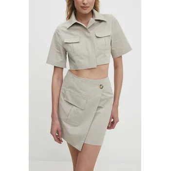 Dámská sukně Bavlněná sukně Answear.LAB béžová barva, mini 4456.tw 80X, vel. L