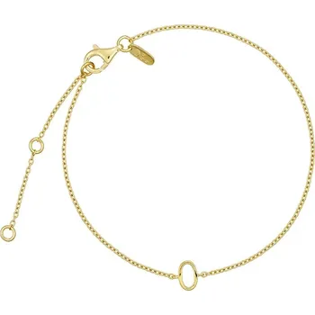 Náramek Pozlacený stříbrný náramek Design Letters 90501010O zlatá GLD, vel. ONE SIZE