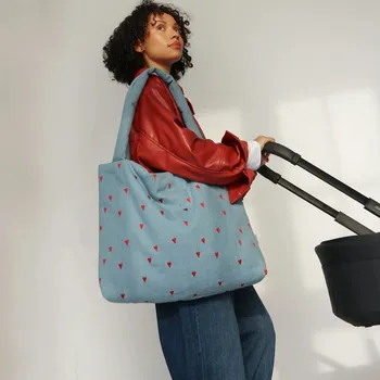 Přebalovací taška STUDIO NOOS Taška Mom Bag Denim Hearts