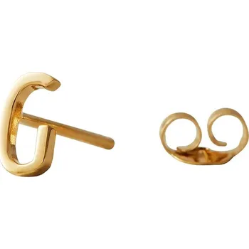 Náušnice Pozlacené stříbrné náušnice Design Letters 90401001G zlatá GLD, vel. ONE SIZE