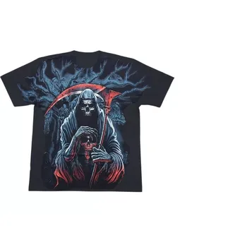 Pánská trička s potiskem nadrozměrné velikosti Smrtka 7XL