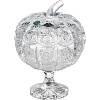 Dóza na potraviny Broušená dóza dýně na noze, Royal Crystal, 30 cm