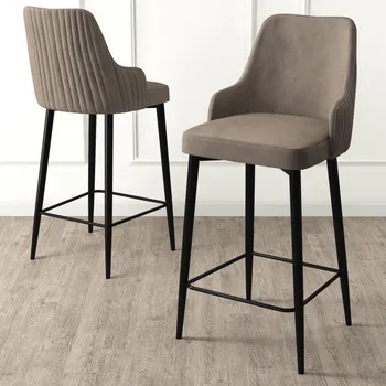 Barová židle Bar Stool Set (6 Pieces) Enox - Cappuccino, Black