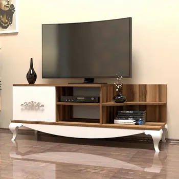 Televizní stolek TV stolek Sultan - Walnut, White