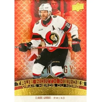 Sběratelská karetní hra insert karta CLAUDE GIROUX 25-26 Tim Hortons True North Heroes číslo TNH-10