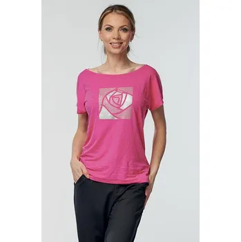 Dámské tričko Kimonové karmínové dámské tričko s potiskem 15 velikost S