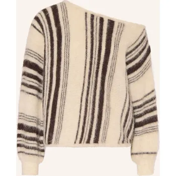 Dámský svetr Ba&Sh Dámský Jednoramenný Svetr Suela, béžová / tmavě hnědá, 32