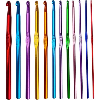 Jehlice Pro Háčkování Sada kovových háčků vel. 2 - 8 mm, 12 ks