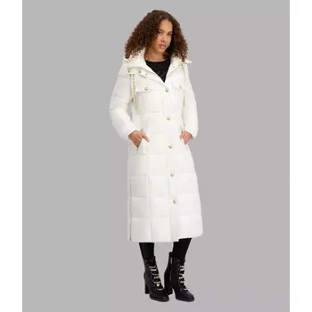 Dámský kabát KARL LAGERFELD dámský dlouhý kabát, zimní bunda MAXI PUFFER bílá M