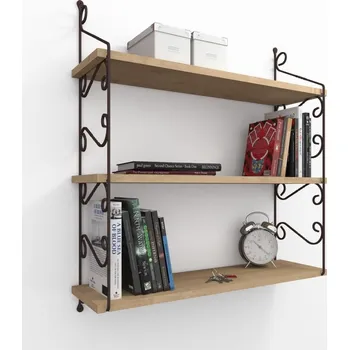 police Nástěnná police Seramoni 3'lü - Oak