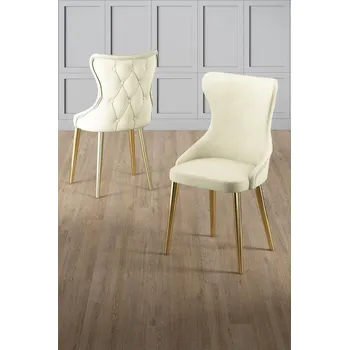 Barová židle Sada židlí (4 kusy) Alpa - Cream, Gold