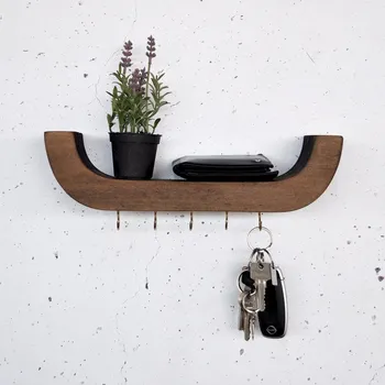 police Dekorativní dřevěná nástěnná police Raf289