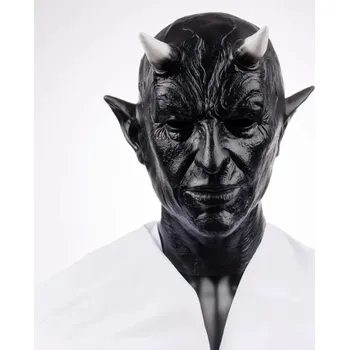 Dámský kostýmek B-TOP Černá maska démona/ čerta s rohy