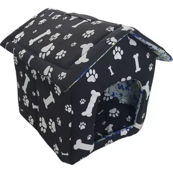 Pelíšek pro psa Pelíšek pro psa domeček - skládací, 48x41x41 Černý