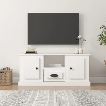 Obývací pokoj vidaXL TV skříňka 100 x 35,5 x 45 cm kompozitní dřevo [816463] Barva: Bílá