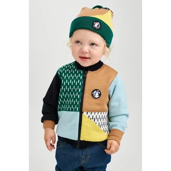 Čepice Dětská vlněná čepice Reima Moomin Flinga 5300133B.9BYH zelená 77X, vel. 44/46