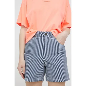 Dámské kraťasy Bavlněné šortky Dickies tmavomodrá barva, vzorované, high waist DK0A4Y8AF341 59X, vel. 27