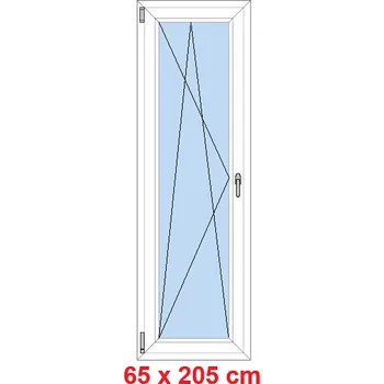 Okno Soft Balkonové dveře 65x205 cm, otevíravé a sklopné