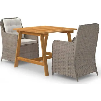 Zahradní sestava zahrada-XL 3dílný zahradní jídelní set hnědý 3068716