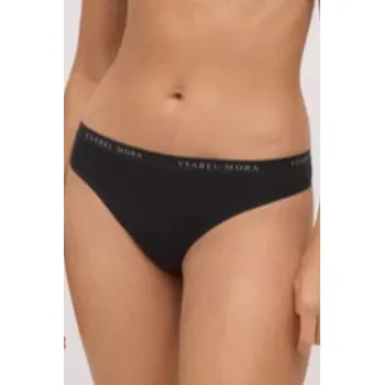 Kalhotky DÁMSKÁ TANGA 19466 2PACK černošedá L