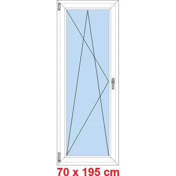 Okno Soft Balkonové dveře 70x195 cm, otevíravé a sklopné