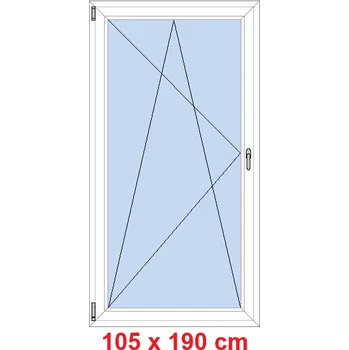 Okno Soft Balkonové dveře 105x190 cm, otevíravé a sklopné