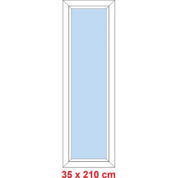 Okno Soft Plastové okno 35x210 cm, FIX neotevíravé