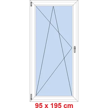 Okno Soft Balkonové dveře 95x195 cm, otevíravé a sklopné