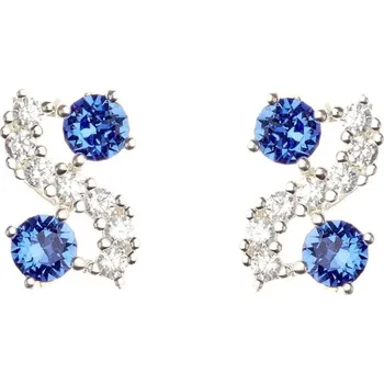 Náušnice Oliver Weber Luxusní náušnice s modrými krystaly Meridian Lumiere 23243 + 2 měsíce na vrácení zboží