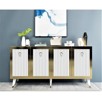 Komoda Konzolový stolek Bare - White, Gold