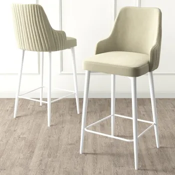 Barová židle Bar Stool Set (2 Pieces) Enox - Cream, White