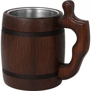 věšák na klíče Dřevěný džbánek na pivo o objemu 0,5 l s kovovou vložkou galanteriadrew