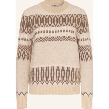 Dámský svetr Maerz Muenchen Dámský Svetr, béžová / tmavě hnědá / režná, 42