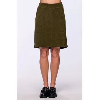 Dámská sukně Kratší khaki vroubkovaná dámská sukně 151 velikost M