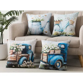 Povlak na dekorativní polštářek XPOSE® Set povlaků na polštář NOSTALGIE (digitální tisk) 43x43 cm - set 4 ks, Bavlna + Prodloužená možnost vrácení zboží do 50 dnů