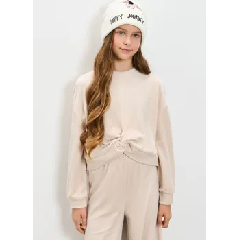 Dívčí mikina Sinsay - Mikina s kulatým výstřihem - béžová - 077GC-80X - 077GC-80X-152