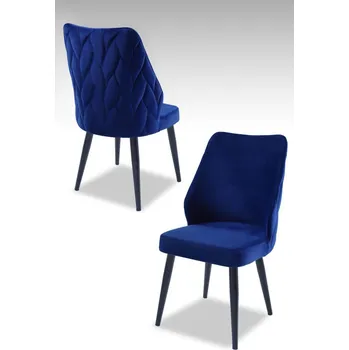 Jídelní židle Sada židlí (4 kusy) Pufi - Sax Blue, Black